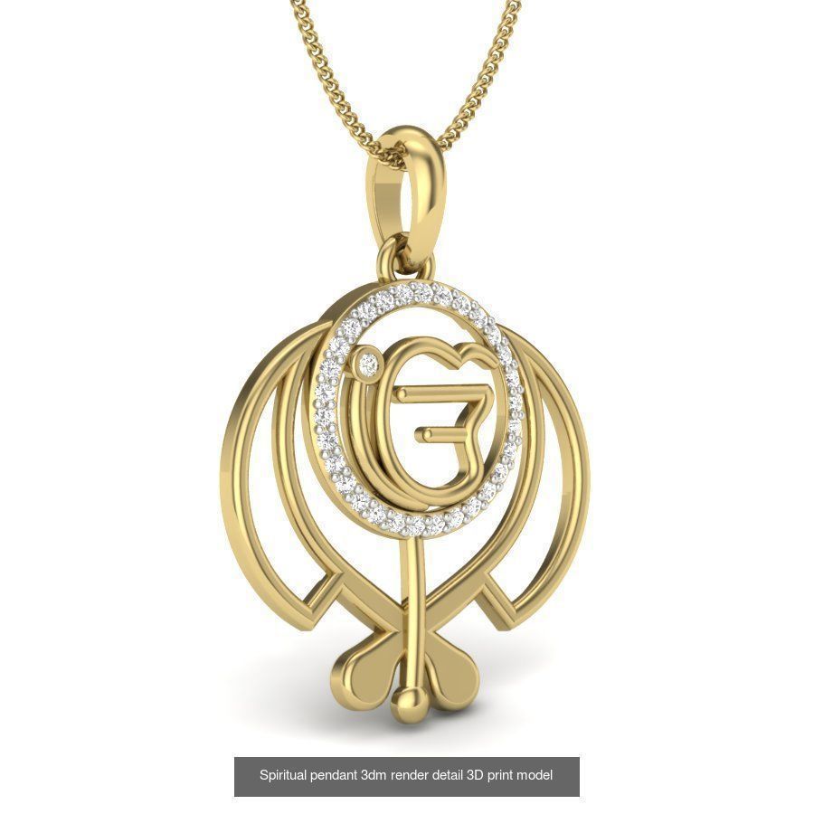 43 Spiritual pendant 3dm render detail 3D Model Collection_26
