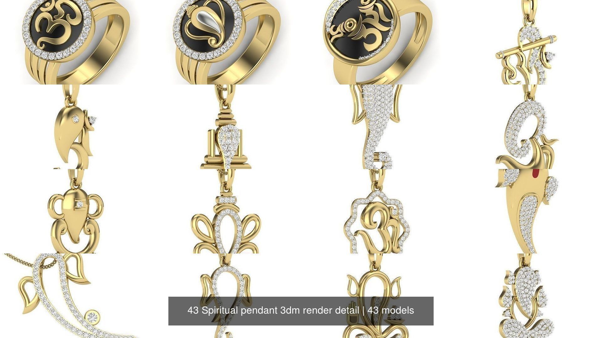 43 Spiritual pendant 3dm render detail 3D Model Collection_2