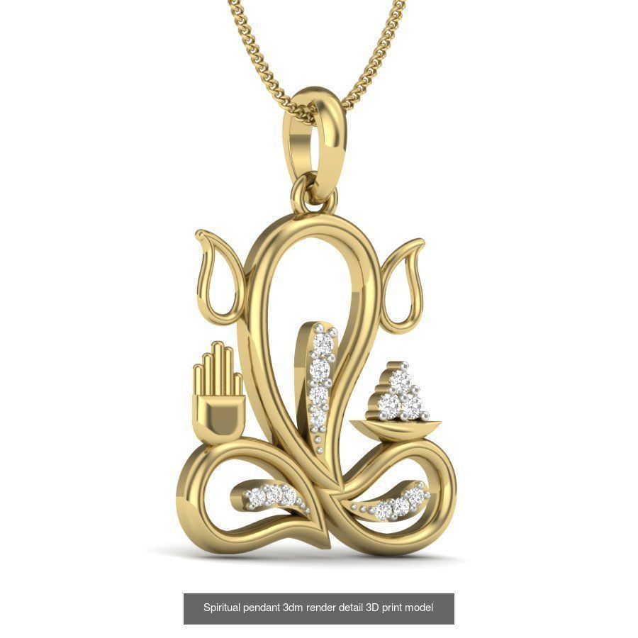 43 Spiritual pendant 3dm render detail 3D Model Collection_21