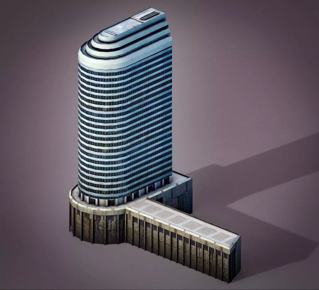 Lake Merritt Plaza Low-poly 3D model