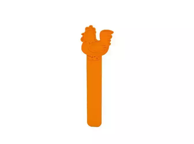 Bookmark orange rooster toothpick
