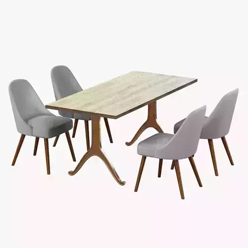 West elm Mid-Century Dining Chair and table