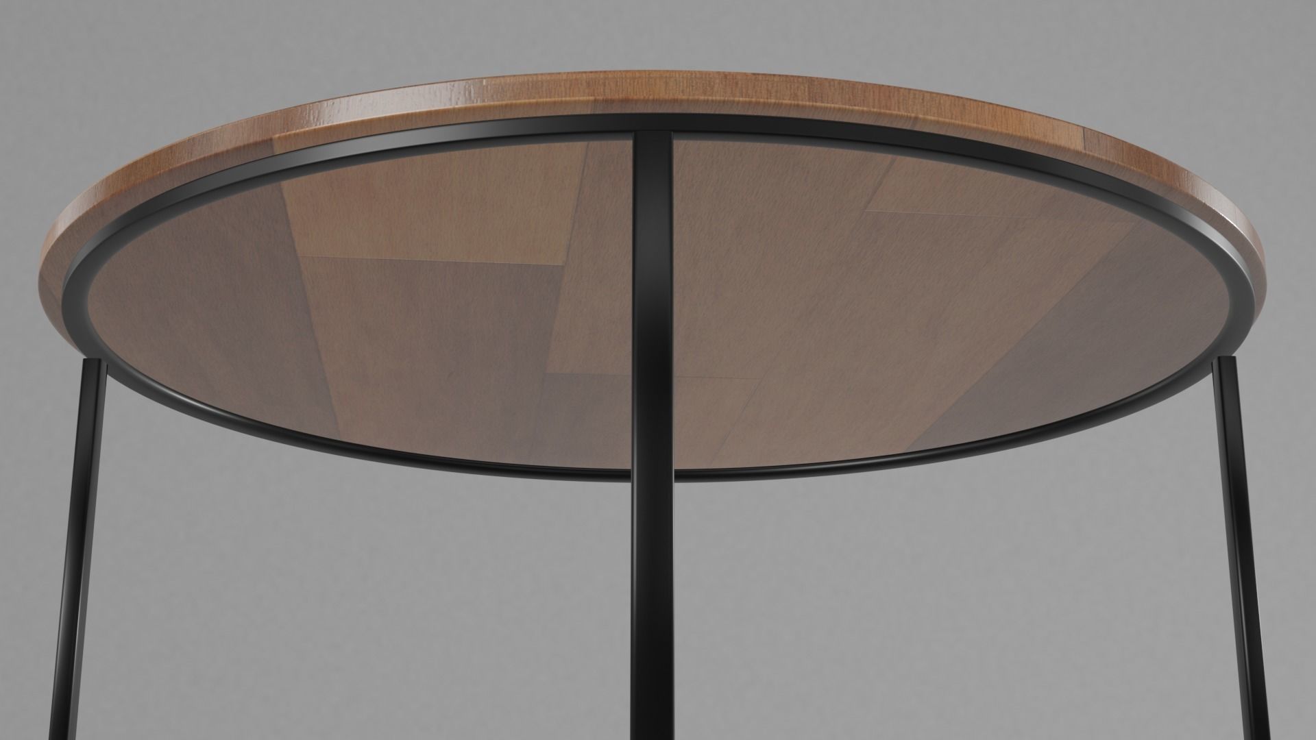 Low poly steel table Free low-poly 3D model_4