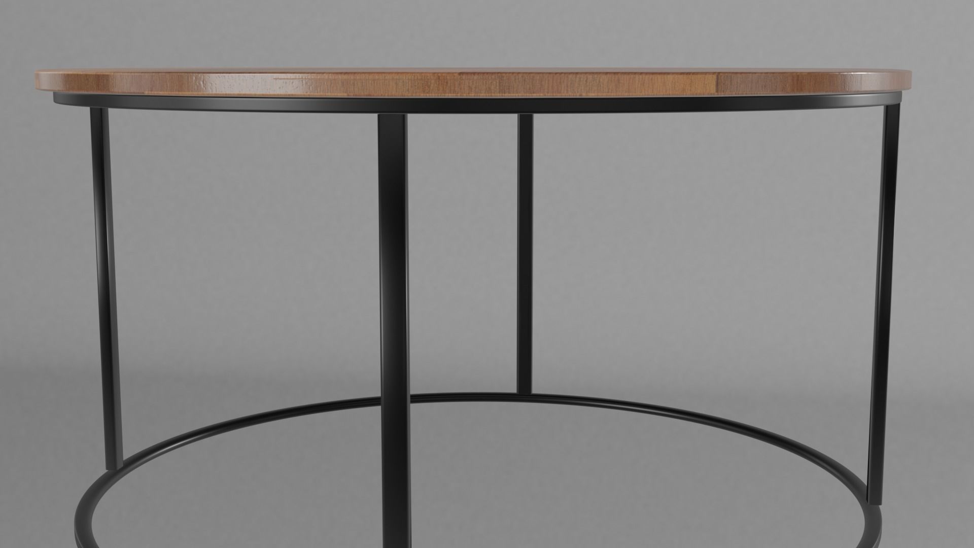 Low poly steel table Free low-poly 3D model_2