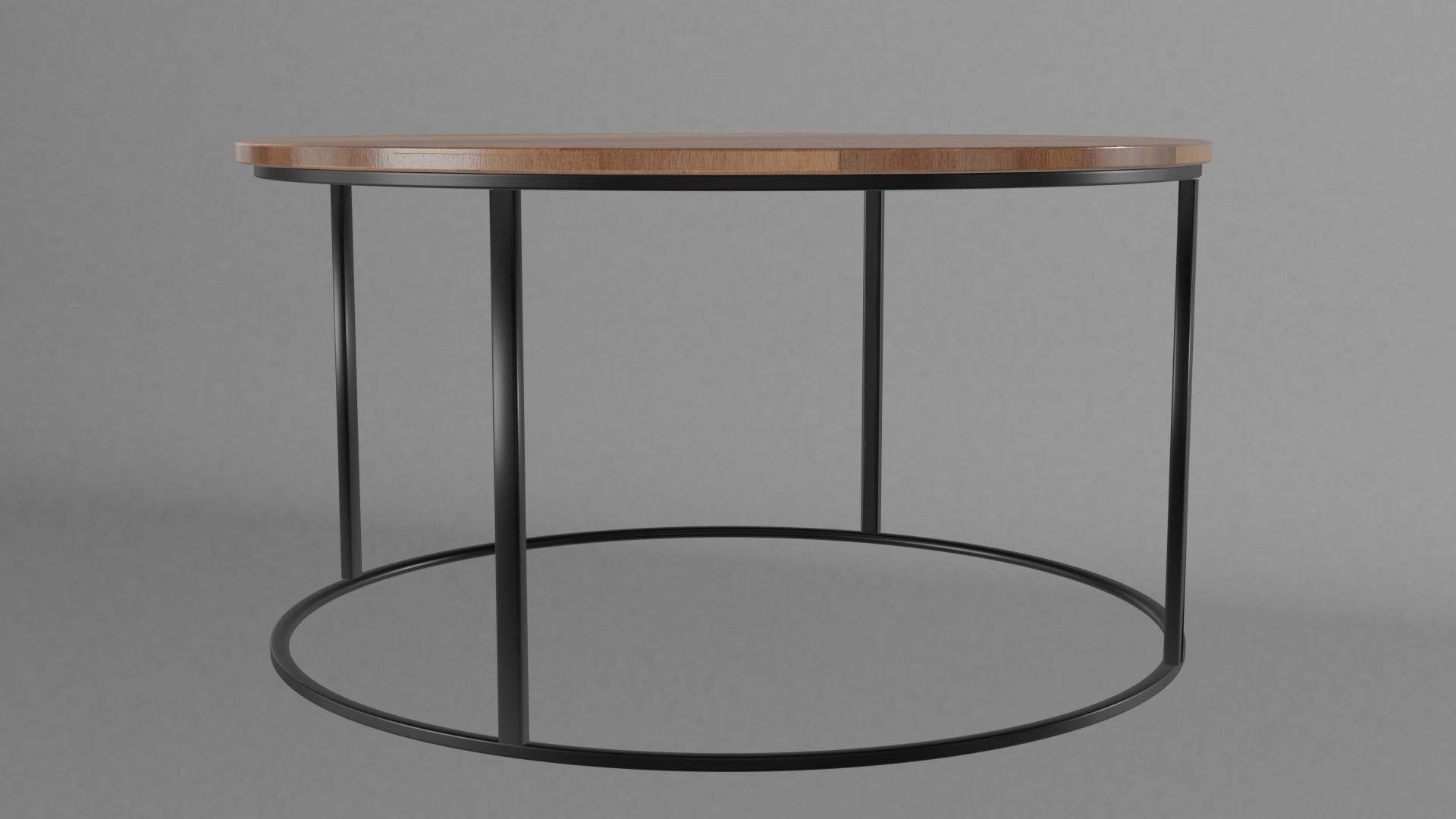 Low poly steel table Free low-poly 3D model_1