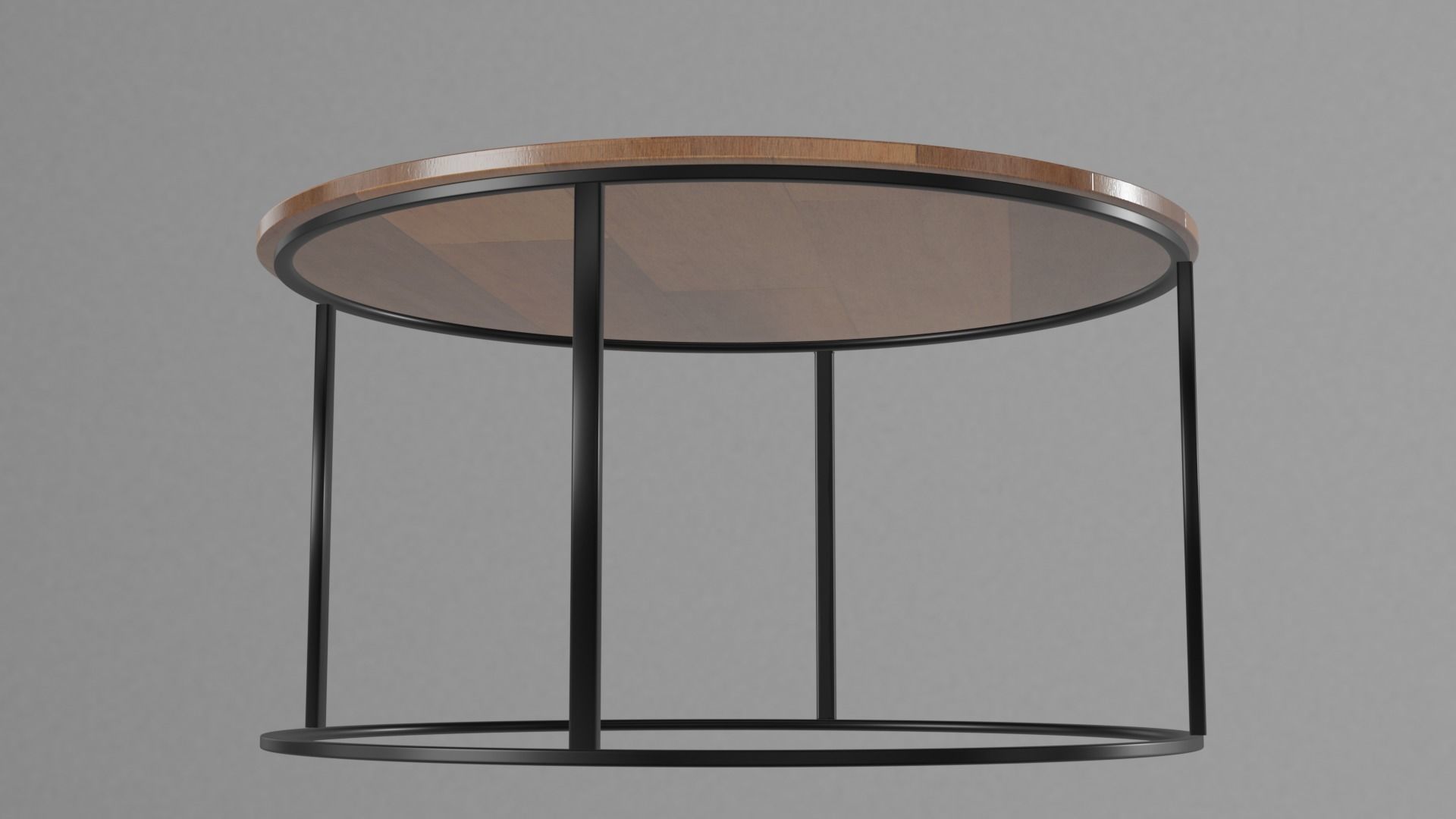 Low poly steel table Free low-poly 3D model_3