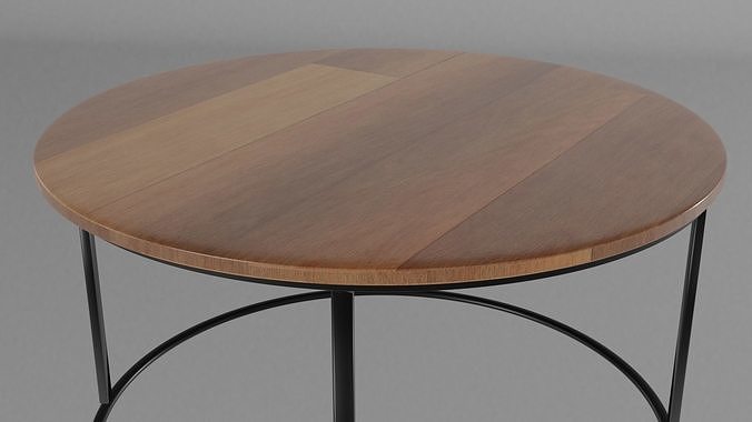 Low poly steel table Free low-poly 3D model