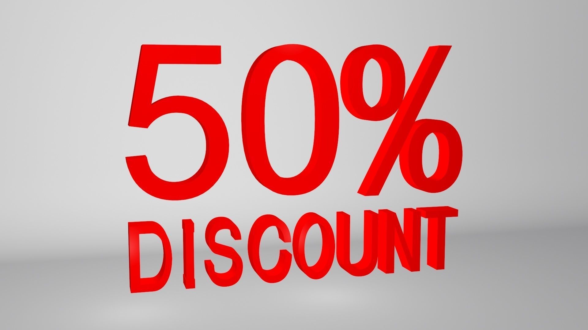 3D model discount logo 2 VR / AR / lowpoly CGTrader