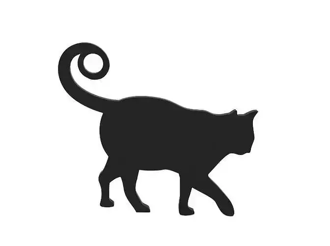 Keychain cat silhouette