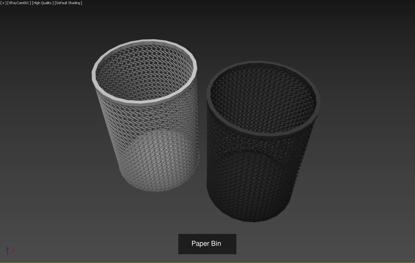 pencil holder and bin set 3D Model Collection_2