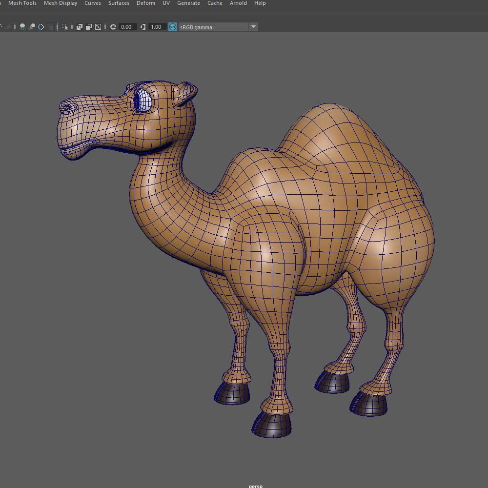 Camel Cartoon 3D model_17