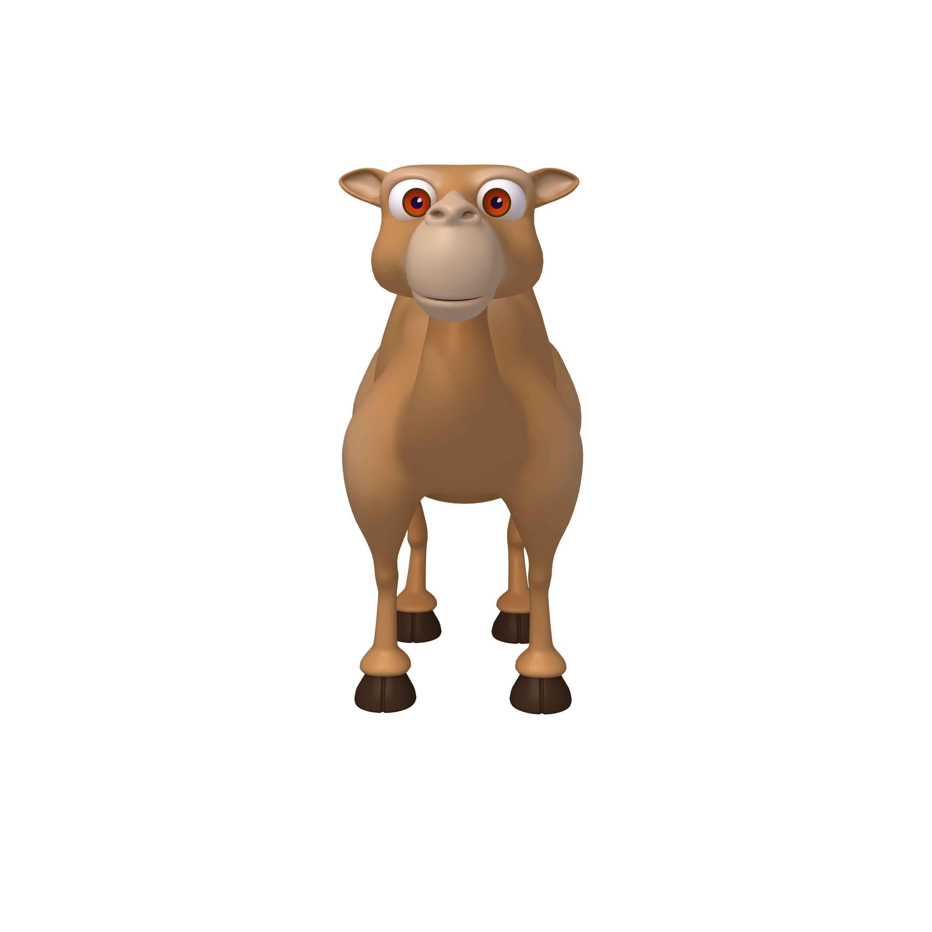 Camel Cartoon 3D model_2