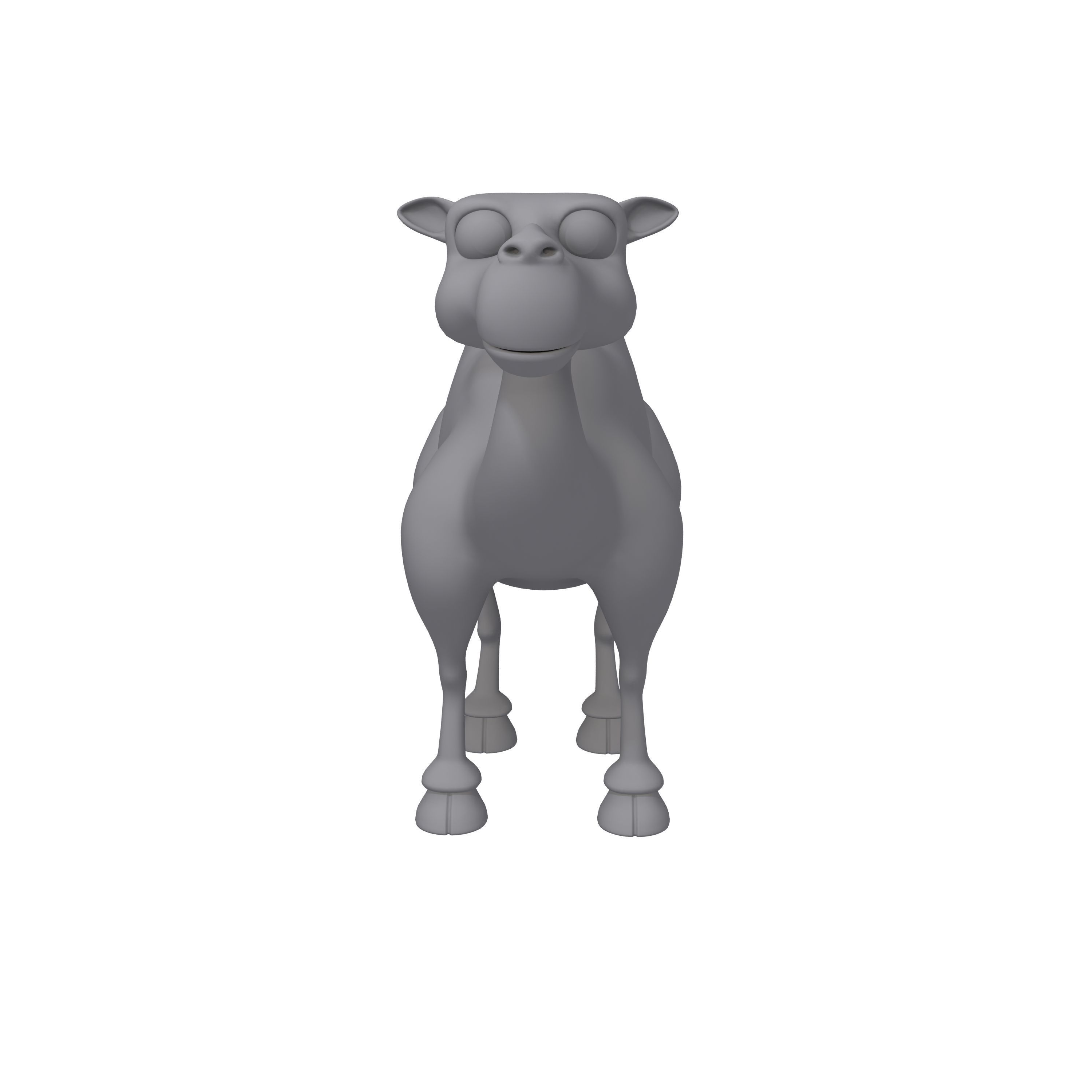 Camel Cartoon 3D model_9