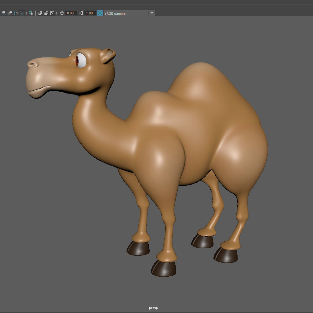 Camel Cartoon 3D model_13