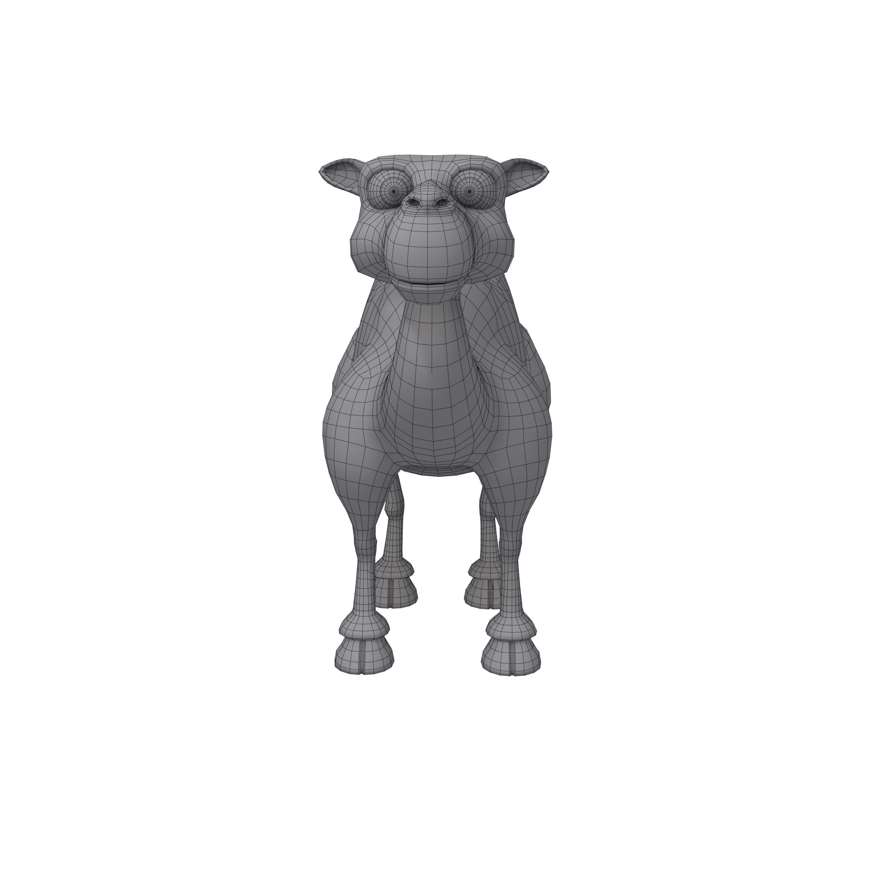 Camel Cartoon 3D model_5