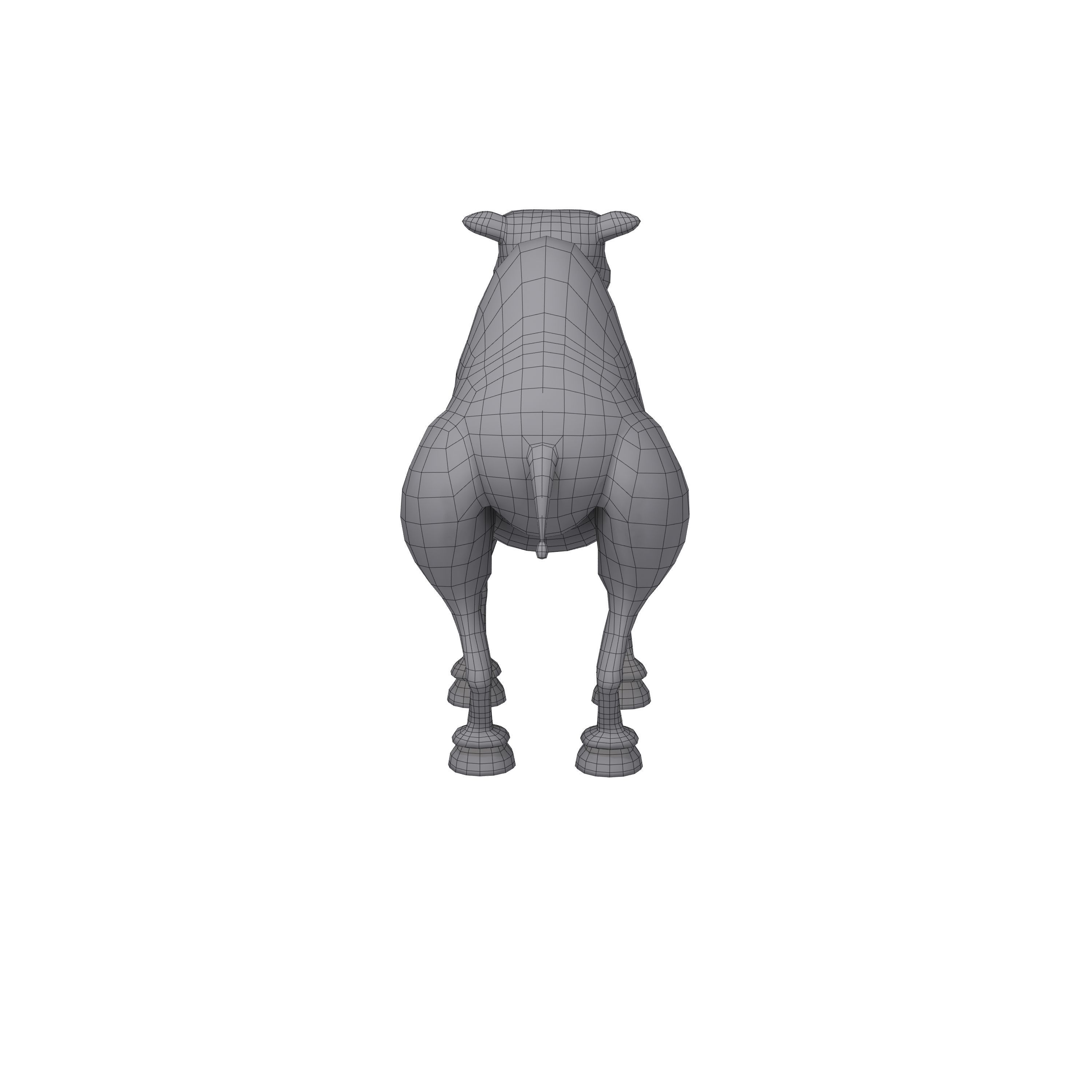 Camel Cartoon 3D model_7