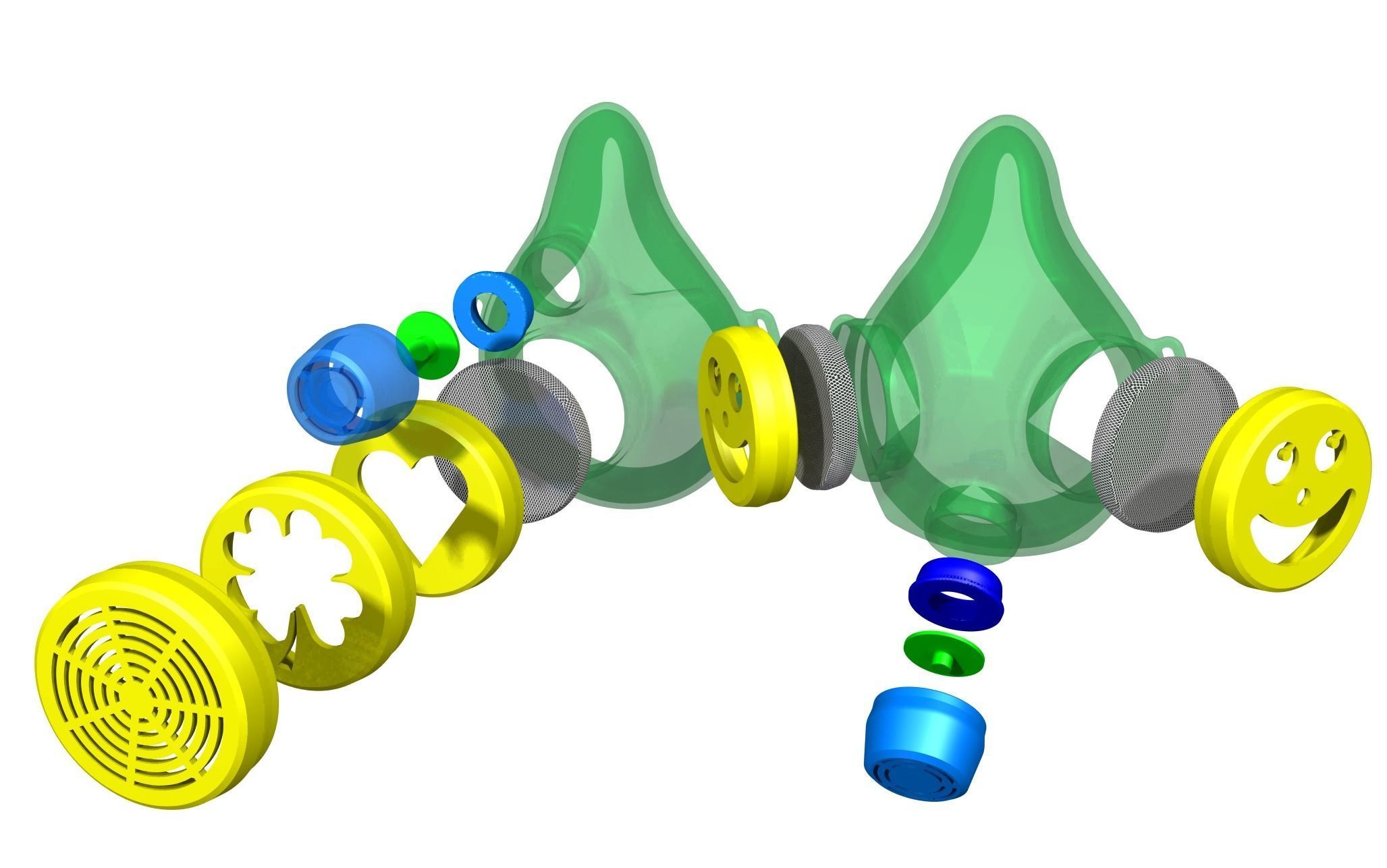 Flexible Covid Mask Free 3D print model_1