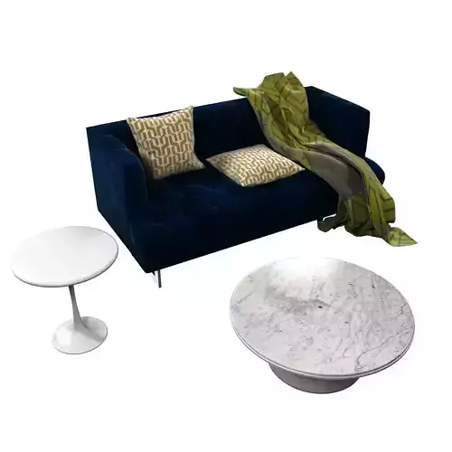 Jonathan Adler BAXTER T-ARM LOVESEAT 3D model