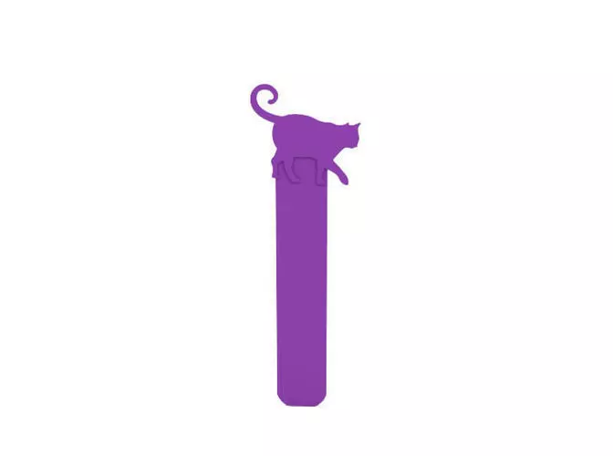 Bookmark cat 3D print model_0
