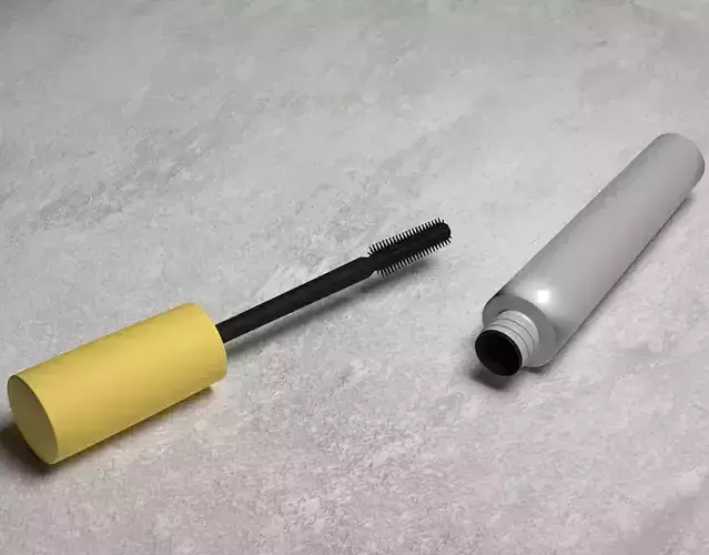 Mascara eyeliner tube and brush