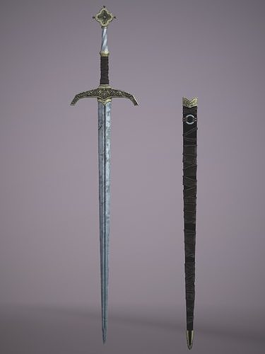 SwordKnight two swords 3D model