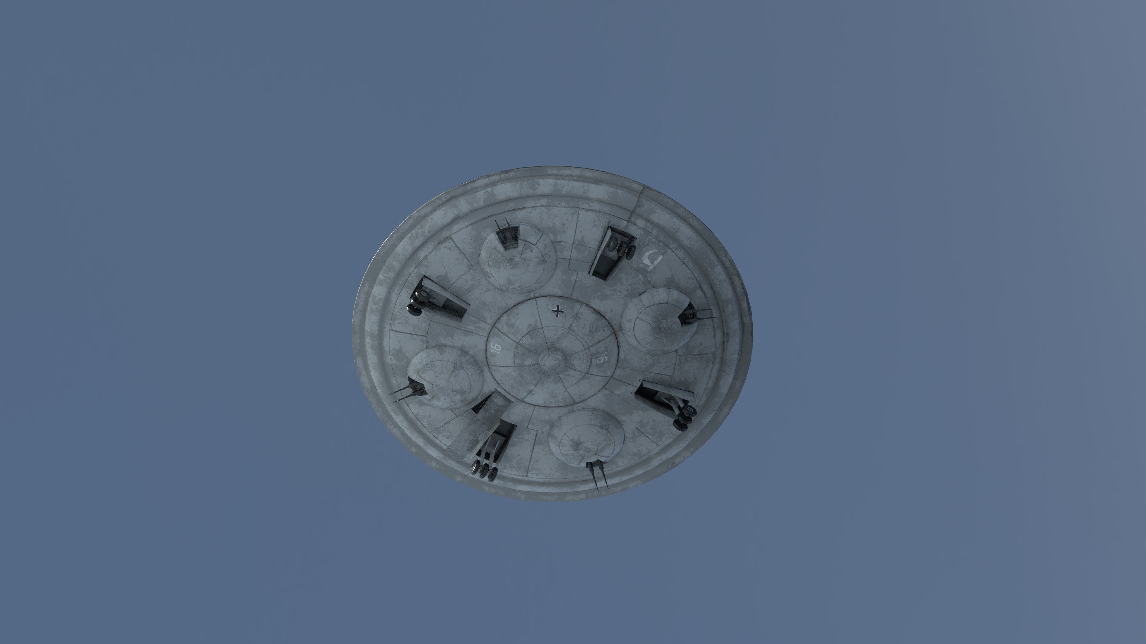Haunebu ufo with camouflaged surface 3D model_10