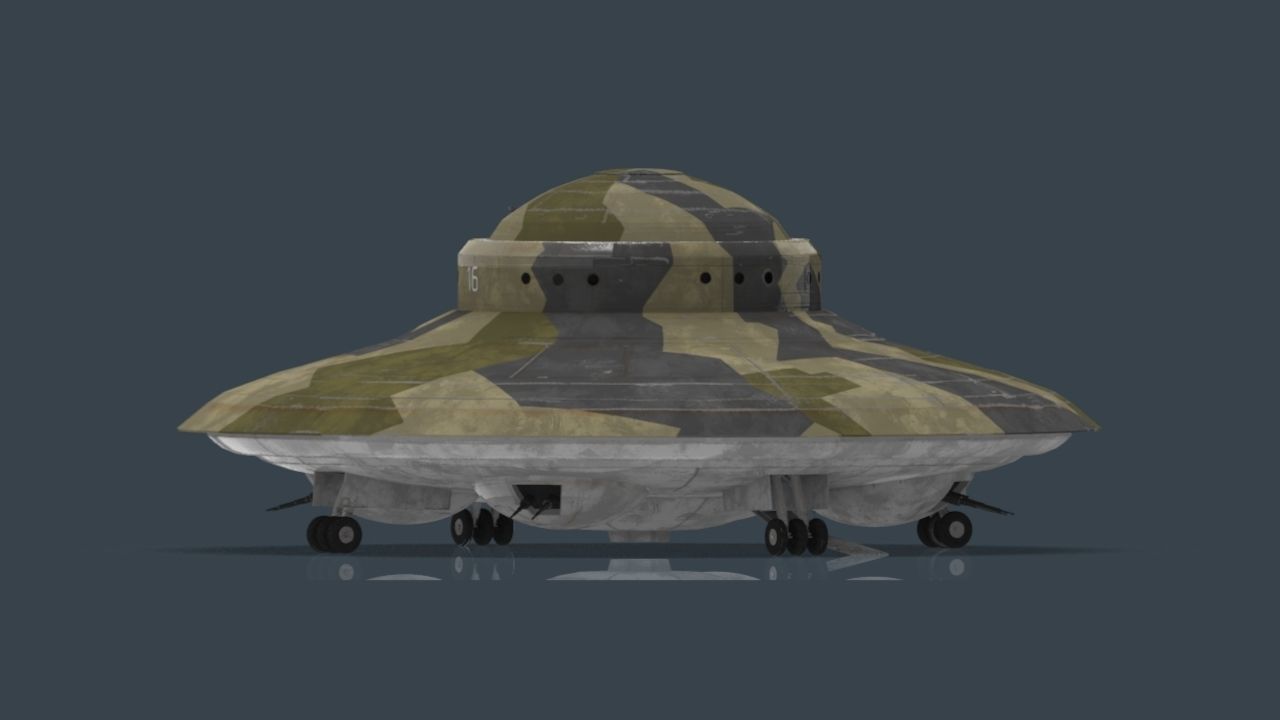 Haunebu ufo with camouflaged surface 3D model_16