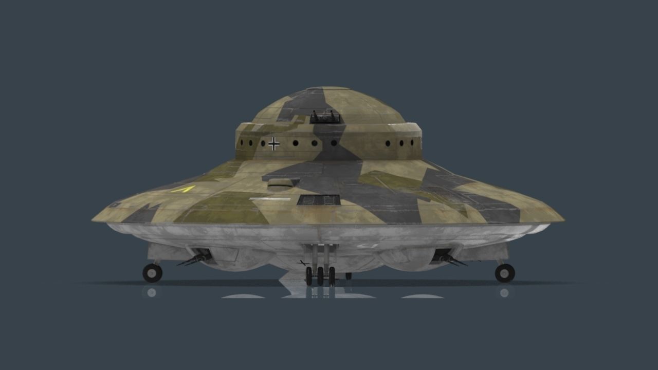 Haunebu ufo with camouflaged surface 3D model_22