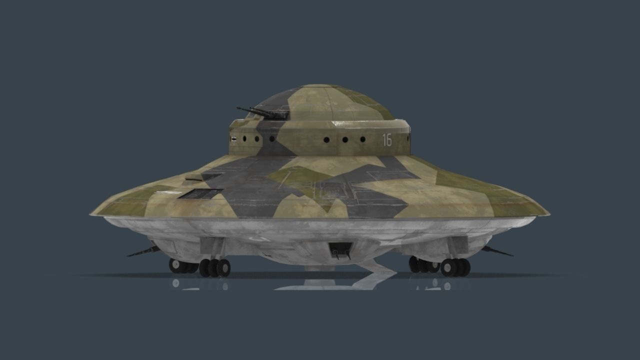 Haunebu ufo with camouflaged surface 3D model_23