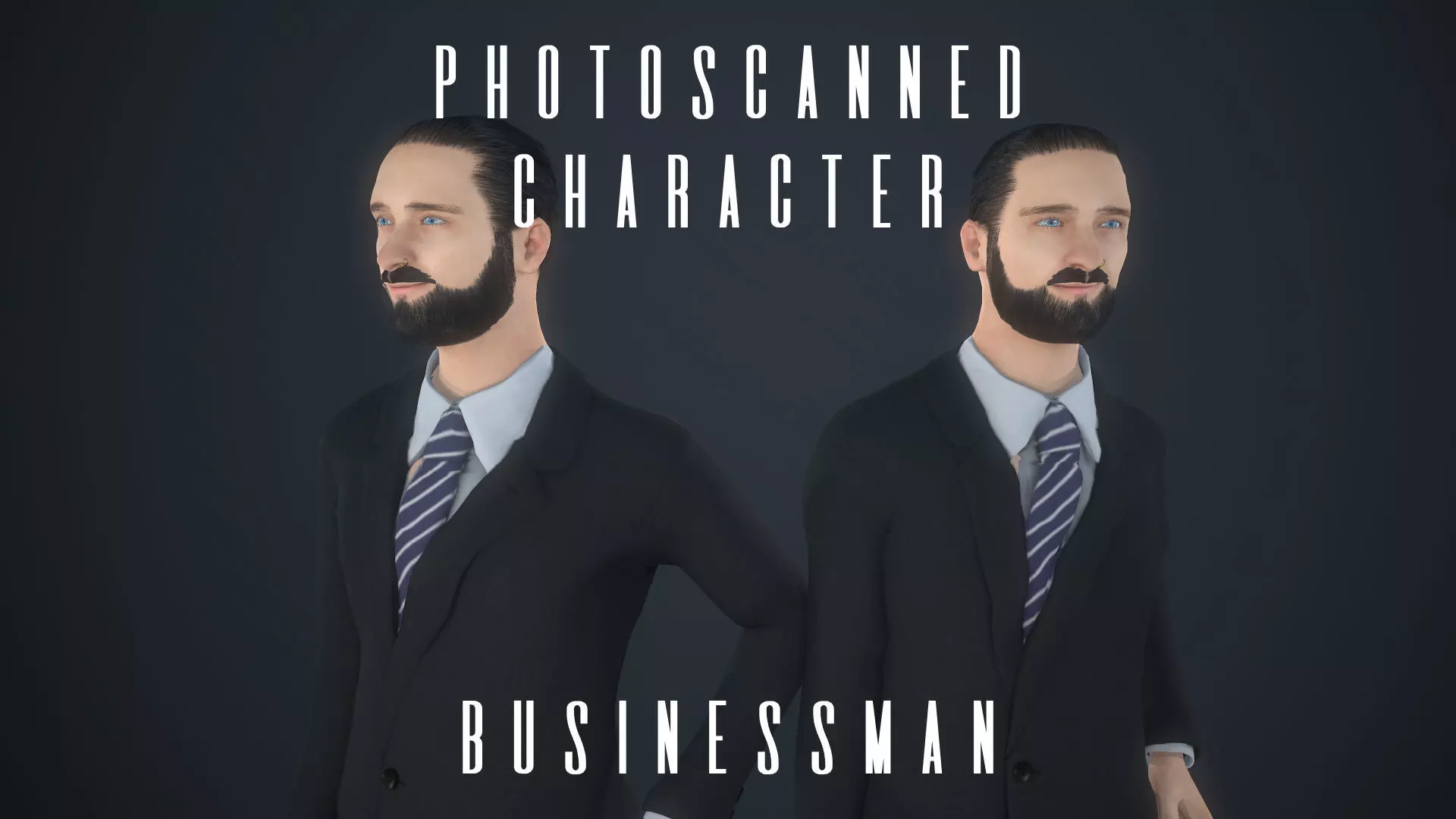 Photoscanned Character - Businessman Low-poly 3D model