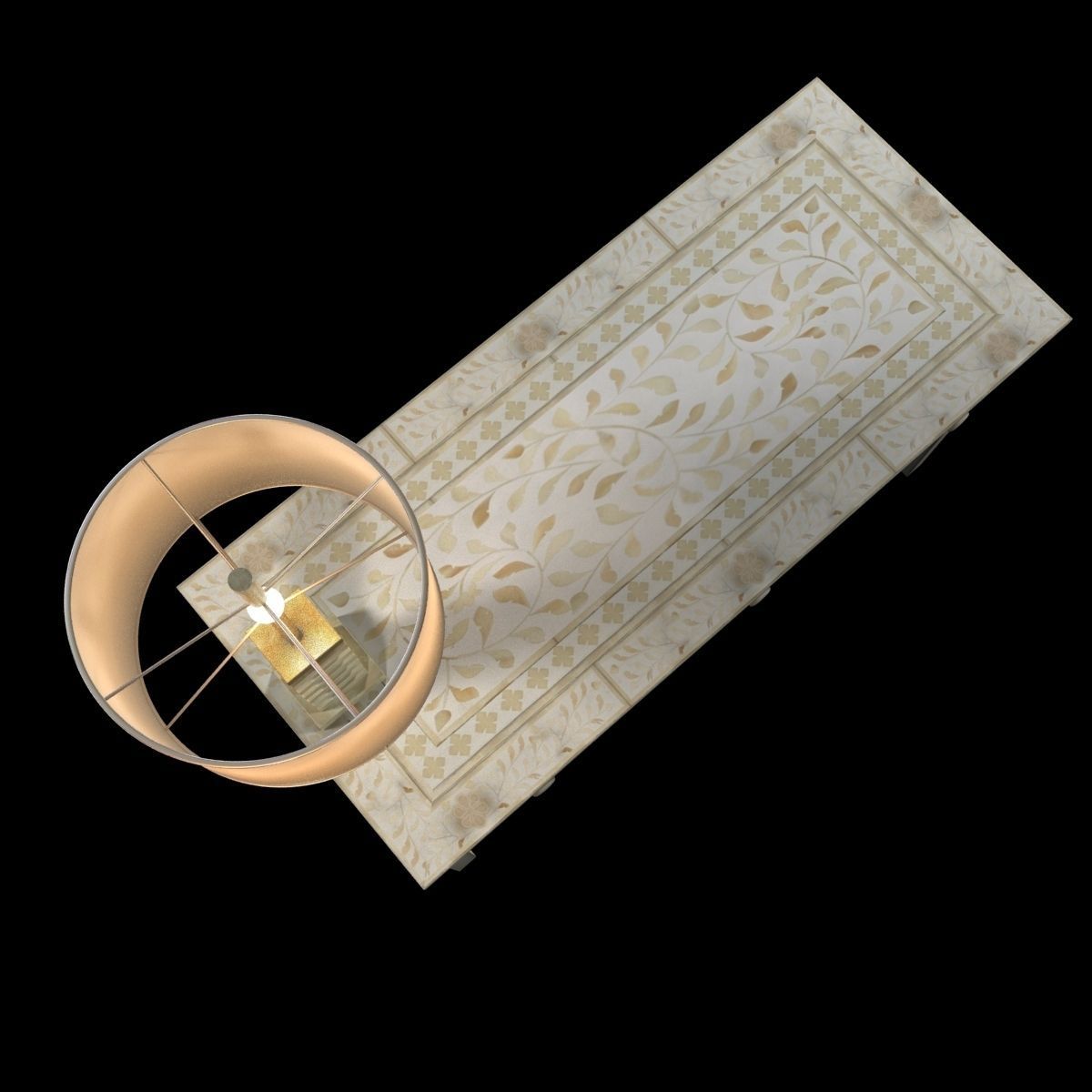 wisteria moorish desk white decorators lighting cinder table lam 3D model_3