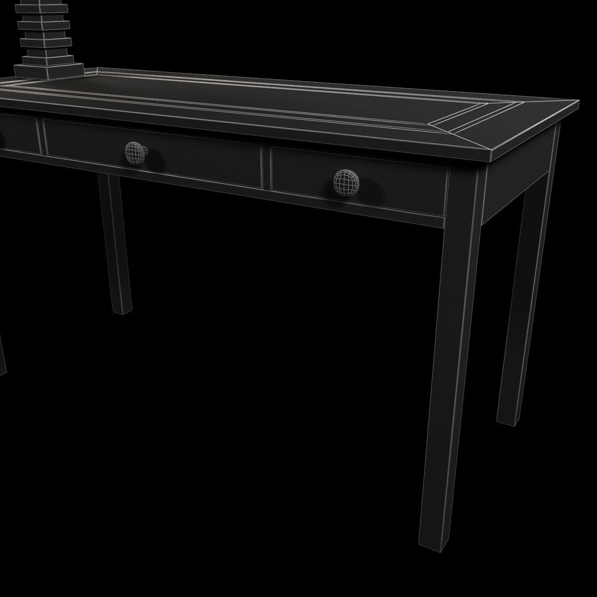 wisteria moorish desk white decorators lighting cinder table lam 3D model_4