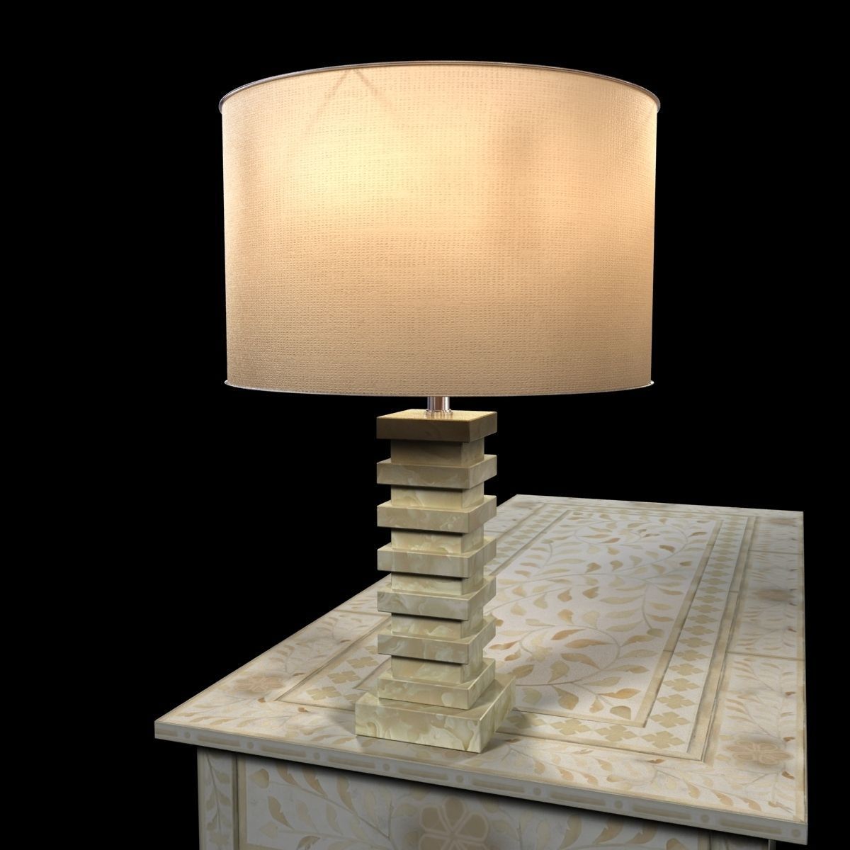 wisteria moorish desk white decorators lighting cinder table lam 3D model_2