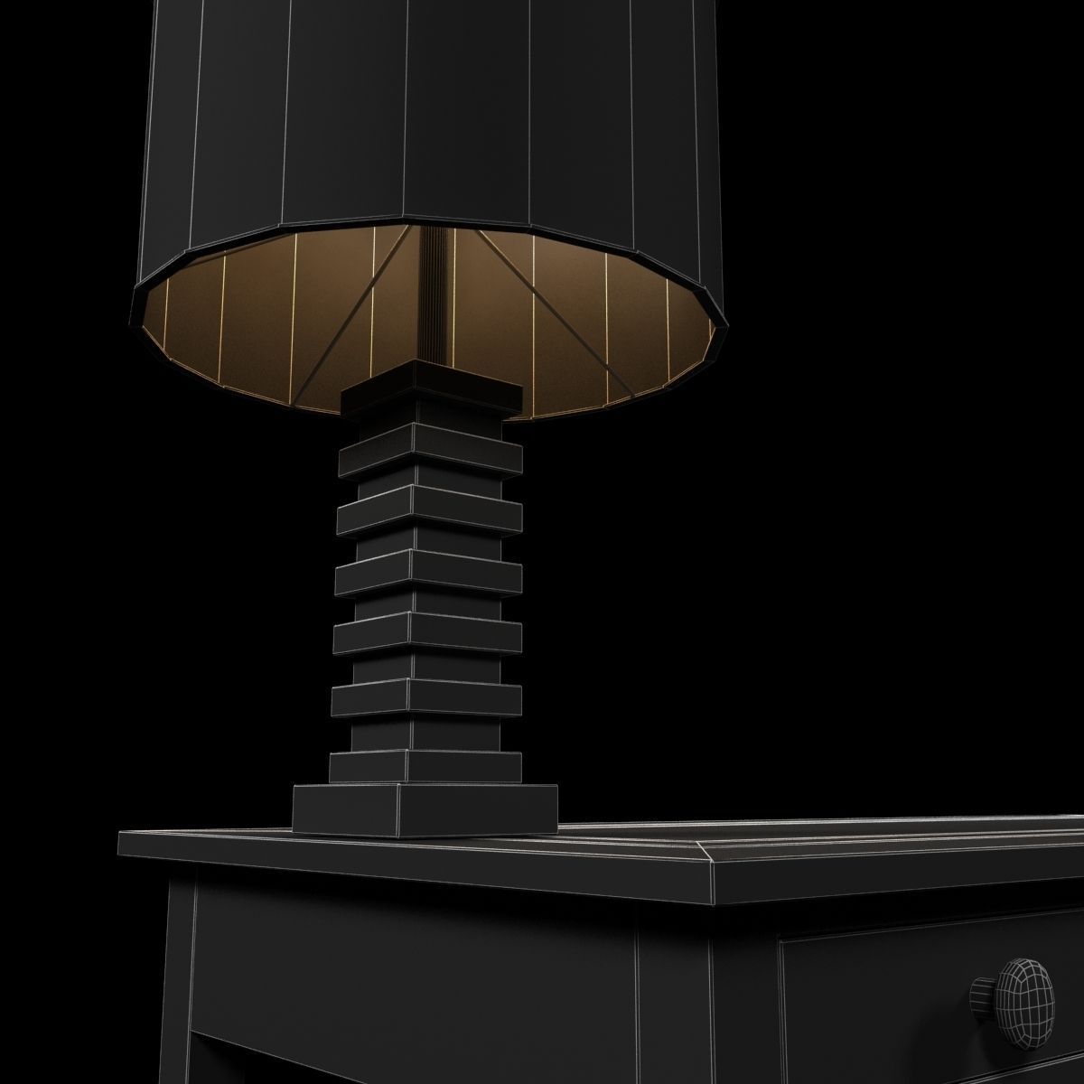 wisteria moorish desk white decorators lighting cinder table lam 3D model_5