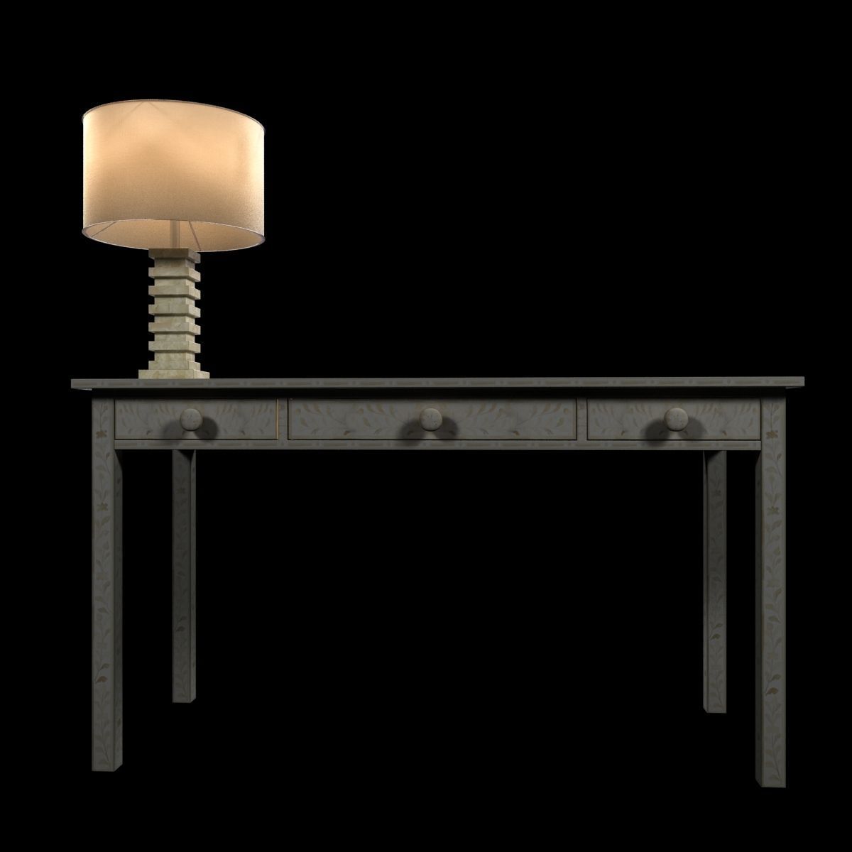 wisteria moorish desk white decorators lighting cinder table lam 3D model_1