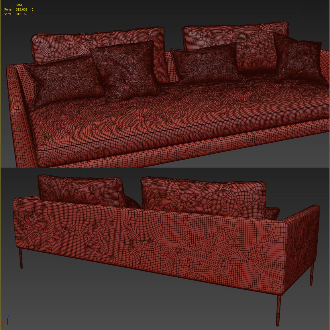 Cor Pilotis Sofa 3D model_4