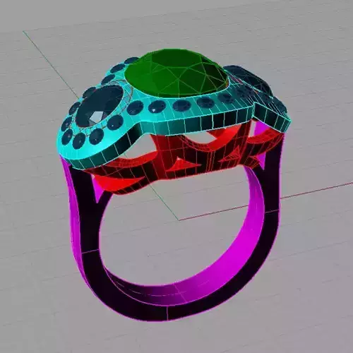 Fine Jewelry Women Trilogy Ring 3D print model