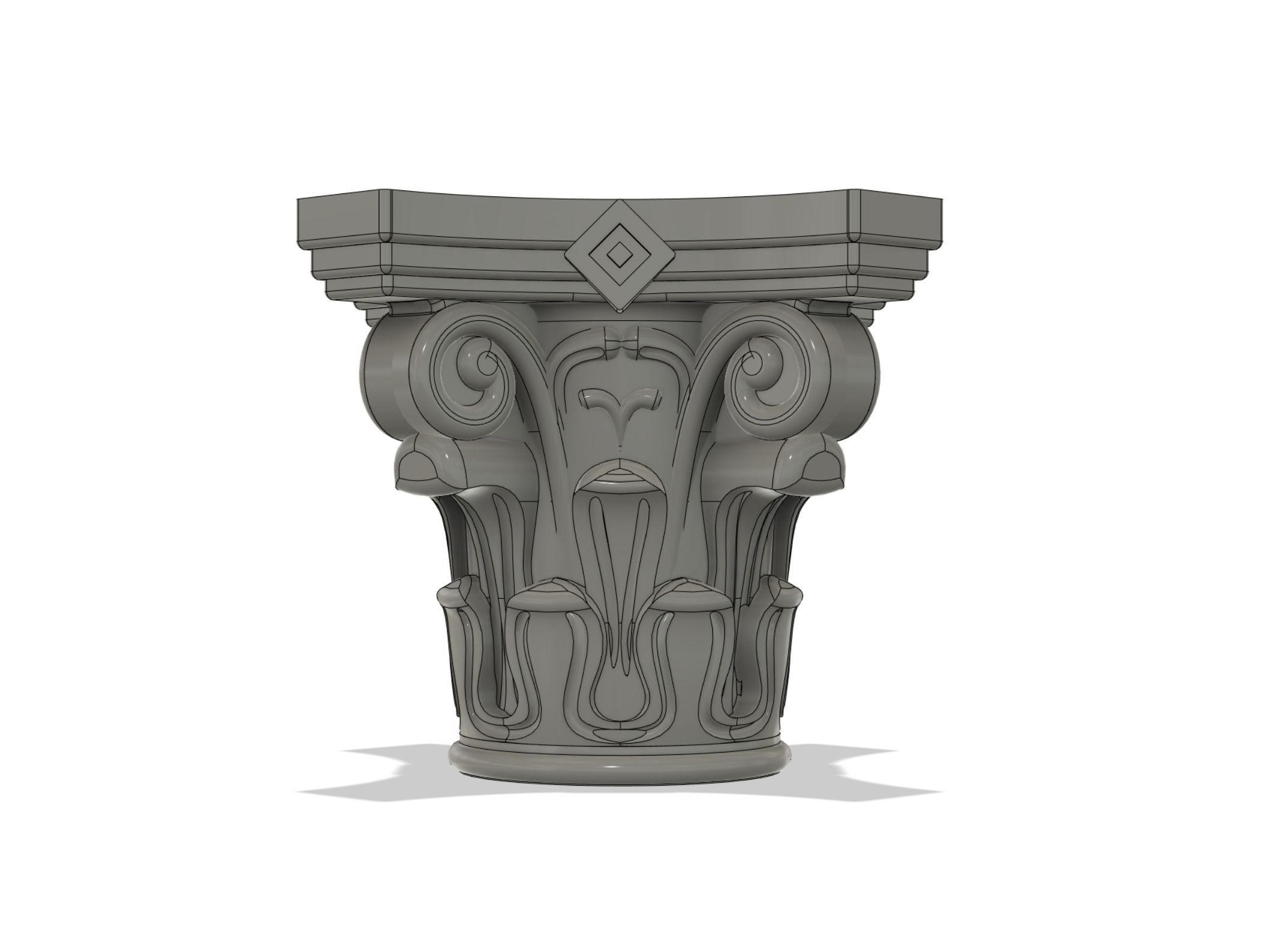 Corinthian Capitals high Detail 3D print model_2
