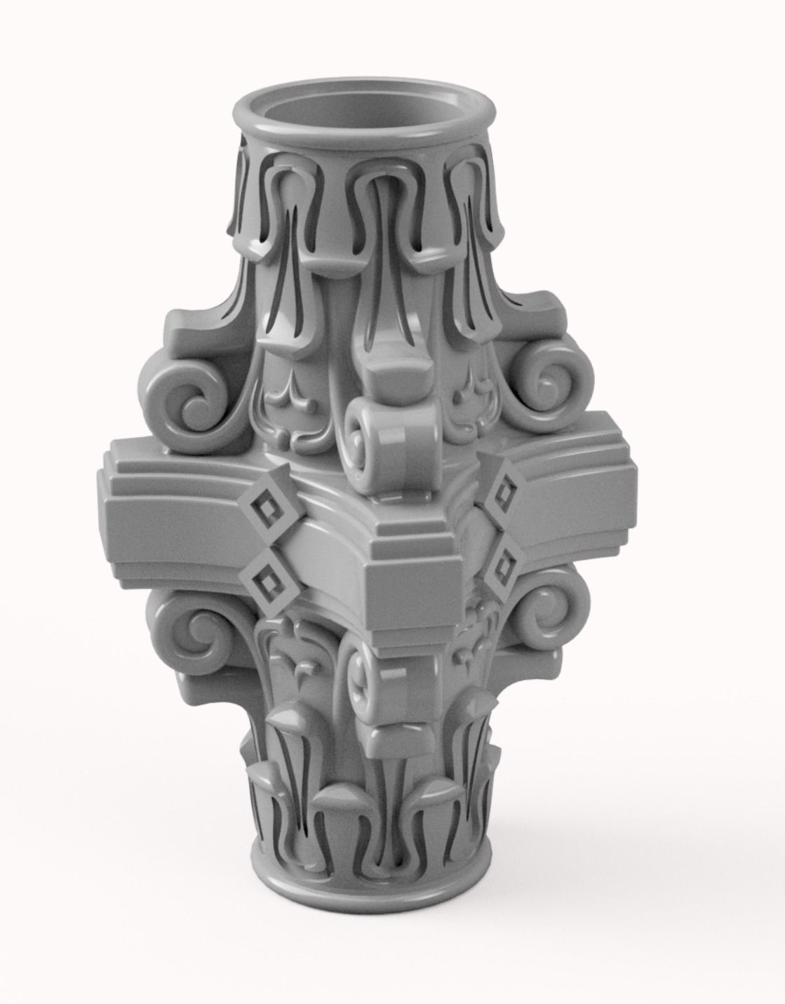 Corinthian Capitals high Detail 3D print model_4