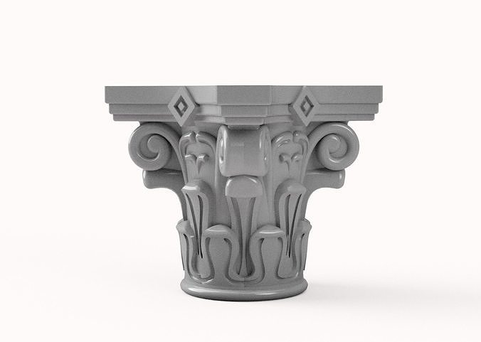 Corinthian Capitals high Detail 3D print model