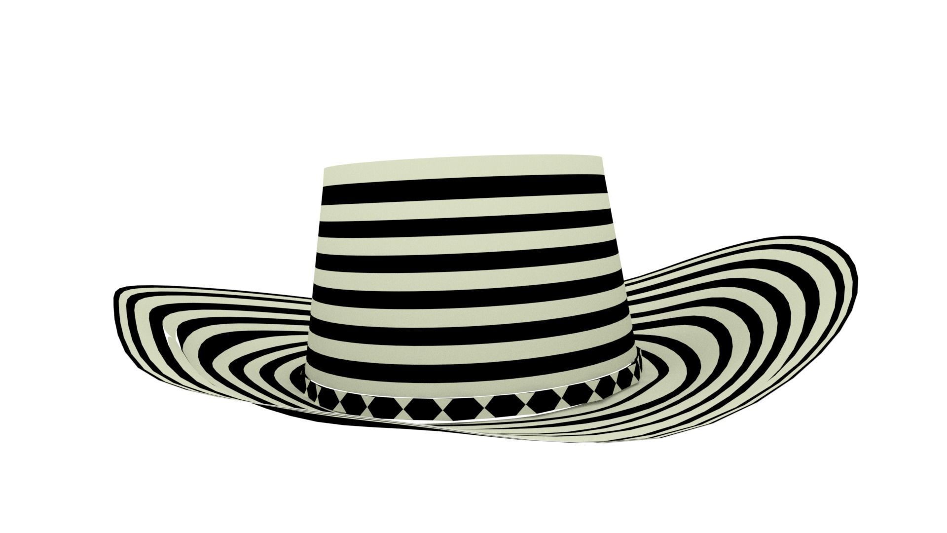 Colombian Hat 3D model_4