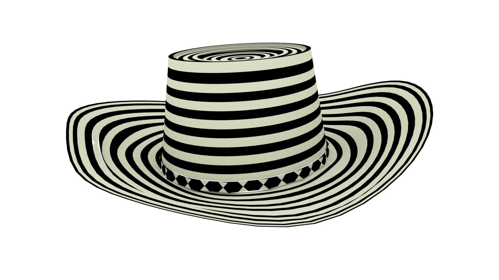 Colombian Hat 3D model_2