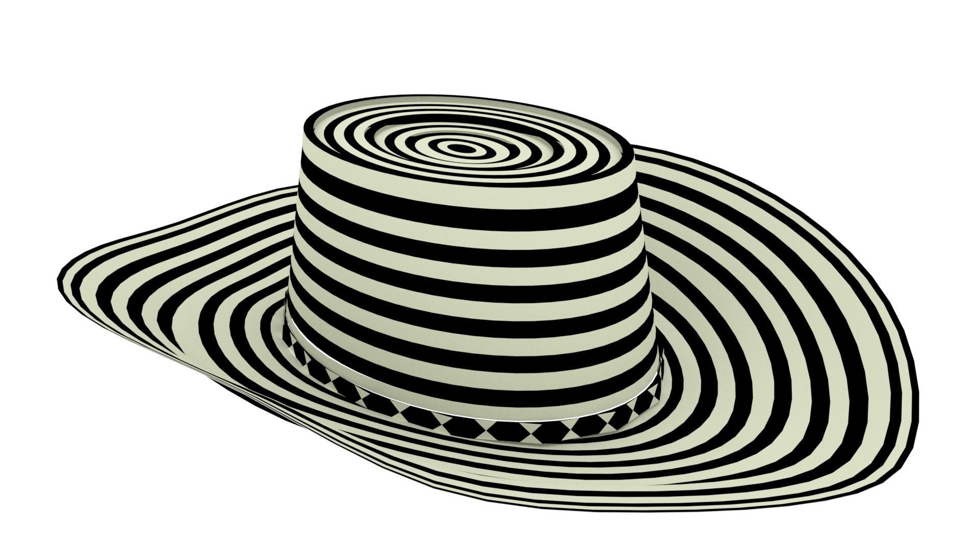 Colombian Hat 3D model_3