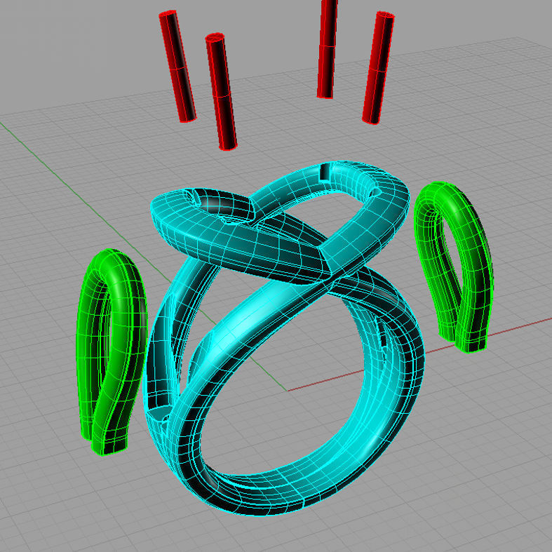 White Gold Oval Shaped Ring With Sapphire 3D print model 3D print model_3