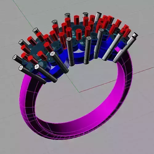 Trilogy Diamonds Ring 3D print model 