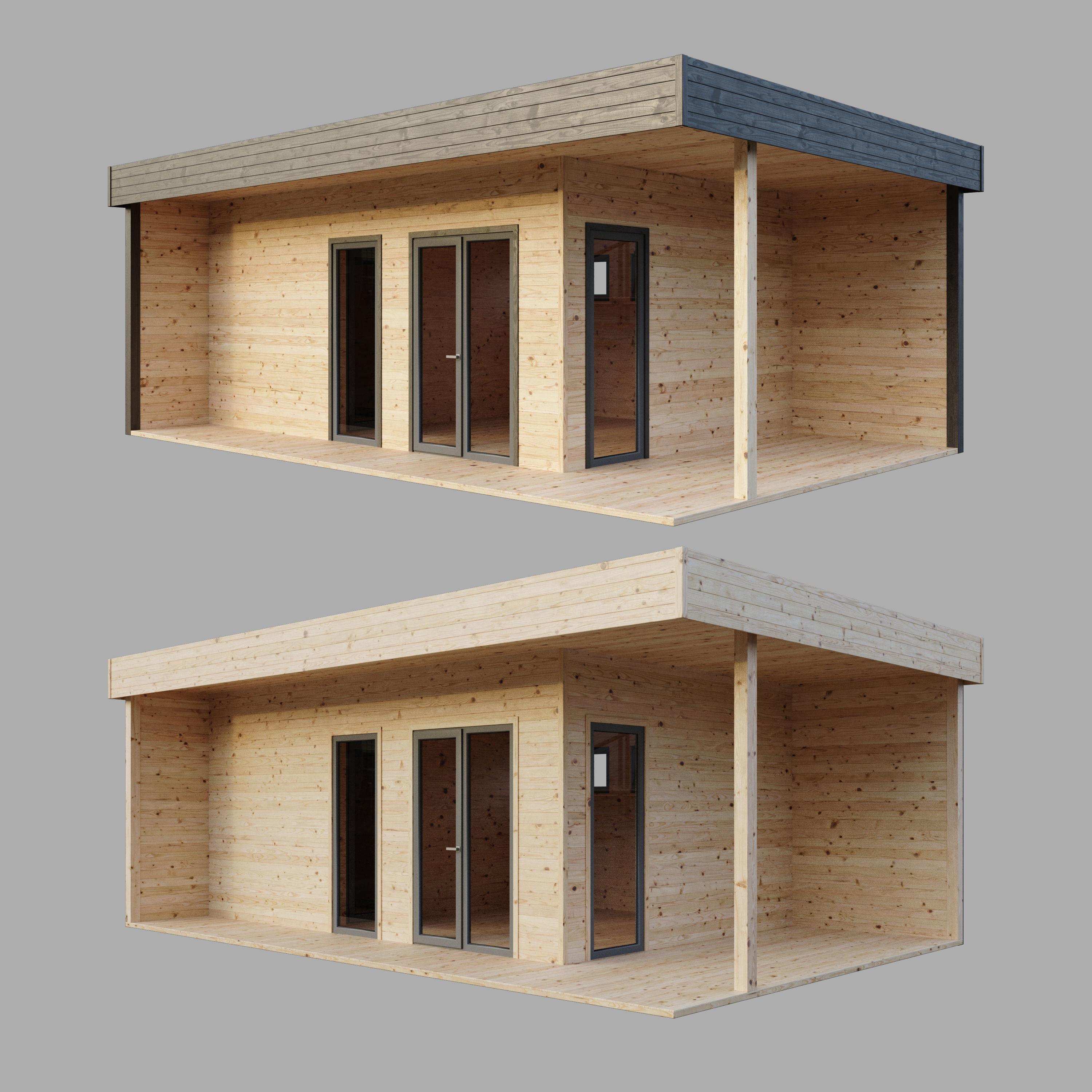 Modular house  bathhouse 3D model_4