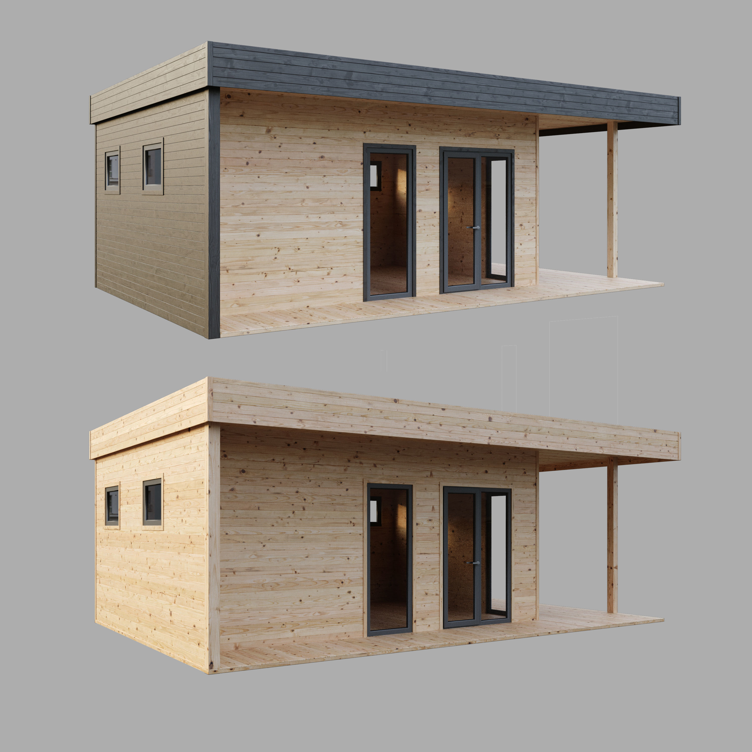 Modular house  bathhouse 3D model_2