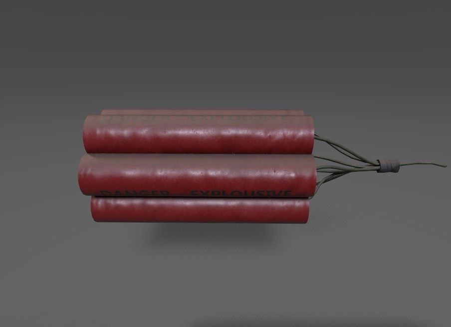 Simple Dynamite Low-poly 3D model_6