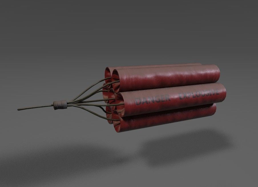 Simple Dynamite Low-poly 3D model_8