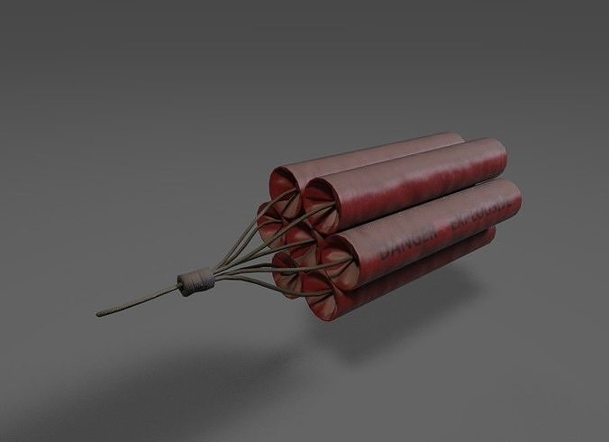 Simple Dynamite Low-poly 3D model